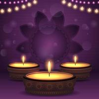 diwali Purper achtergrond vector