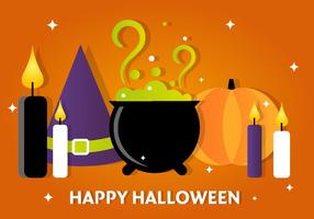 Gratis Halloween Vector Heks Accessoires