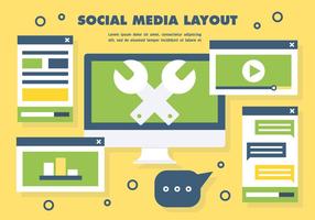 Social Media Layout Vector