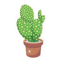 een Mexicaans cactus plant, saguaro cactus vlak icoon vector