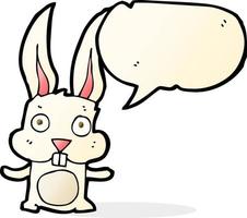 tekenfilm konijn met toespraak bubbel vector
