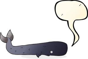 tekenfilm walvis met toespraak bubbel vector