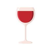 glas met rood wijn Aan een wit achtergrond. vector illustratie