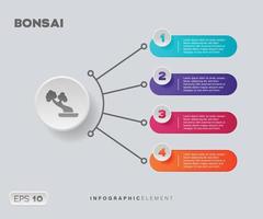 bonsai infographic element vector