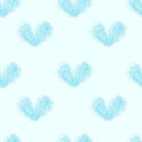 waterverf harten naadloos achtergrond. blauw waterverf hart patroon. kleurrijk waterverf romantisch textuur. vector