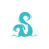 vis voelhoorn natuur illustratie logo