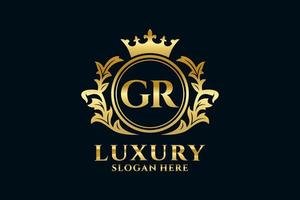 eerste gr brief Koninklijk luxe logo sjabloon in vector kunst voor luxueus branding projecten en andere vector illustratie.