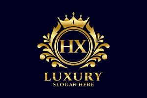 eerste hx brief Koninklijk luxe logo sjabloon in vector kunst voor luxueus branding projecten en andere vector illustratie.