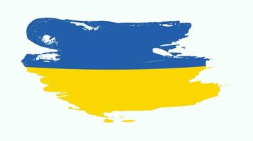 kleurrijk verontrust grunge structuur Oekraïne vlag vector