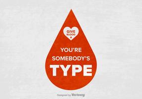 Gratis Blood Drive Slogan Vector Poster