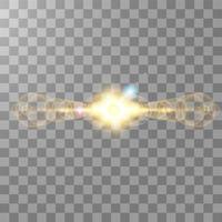 horizontaal zonlicht lens flare effect vector