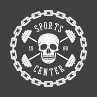 sportschool logo in vintage stijl. vectorillustratie. vector