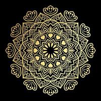 gouden hart mandala vector