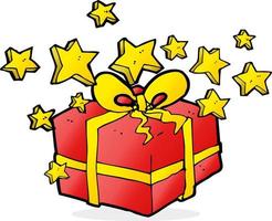 cartoon kerstcadeau vector