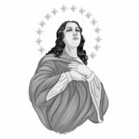 onze dame vlekkeloos opvatting maagd Maria vector Katholiek illustratie