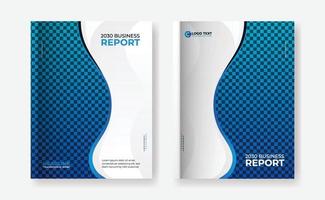 blauw bedrijf jaar- rapport, brochure folder, boek Hoes ontwerp sjabloon vector