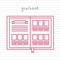 roze jaarboek illustratie vector