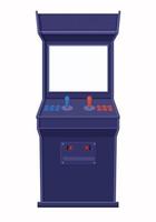 retro blauwe arcade-machine met een leeg scherm vector