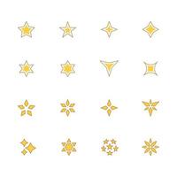 minimalistische ster icoon verzameling vector