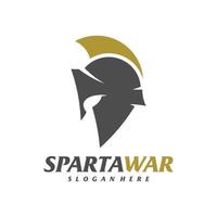 spartaans krijger logo vector. spartaans helm logo ontwerp sjabloon. creatief icoon symbool vector