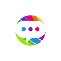 kleurrijk babbelen logo sjabloon, creatief babbelen logo ontwerp vector
