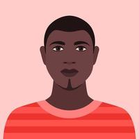 portret van een jonge zwarte man vector
