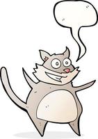 grappig tekenfilm kat met toespraak bubbel vector