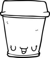 cartoon koffiekopje vector