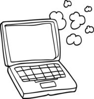 cartoon laptop computer vector