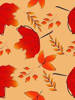 herfst blad naadloze patroon vector