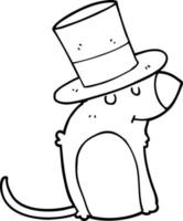 tekenfilm Rat vervelend Kerstmis hoed vector