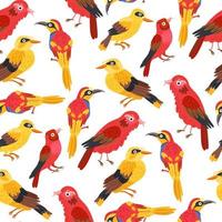naadloos patroon vogel achtergrond voor kinderen. schattig kinderen ontwerp sjabloon vector