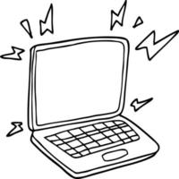 cartoon laptop computer vector