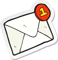 sticker van een tekenfilm e-mail vector