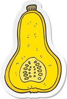 sticker van een tekenfilm butternut squash vector