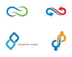oneindigheidssymbool en logo set vector