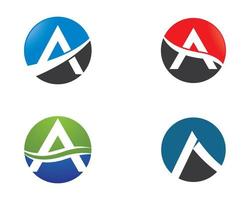 letter '' a '' symbool logo set vector