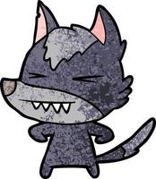 boos wolf tekenfilm vector