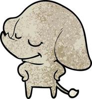 tekenfilm glimlachen olifant vector