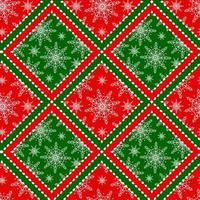 nieuw jaar vector naadloos patroon Aan een rood groen achtergrond. patroon voor nieuw jaar en kerstmis. geschikt voor achtergrond en omhulsel papier in de winter versie. wijnoogst decoratief elementen.