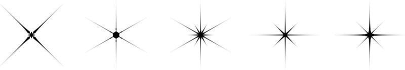 fonkeling ster icoon verzameling ontwerp element vector