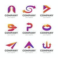 pijl logo set vector