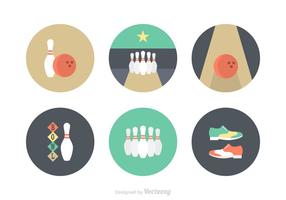 Gratis Flat Bowling Vector Pictogrammen