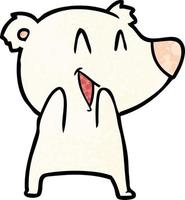 lachend polair beer tekenfilm vector