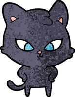 schattige cartoon kat vector