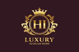 eerste Hoi brief Koninklijk luxe logo sjabloon in vector kunst voor luxueus branding projecten en andere vector illustratie.