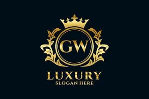 eerste gw brief Koninklijk luxe logo sjabloon in vector kunst voor luxueus branding projecten en andere vector illustratie.