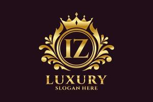 eerste iz brief Koninklijk luxe logo sjabloon in vector kunst voor luxueus branding projecten en andere vector illustratie.