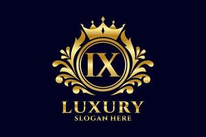 eerste ix brief Koninklijk luxe logo sjabloon in vector kunst voor luxueus branding projecten en andere vector illustratie.