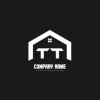 tt eerste brieven logo ontwerp vector voor bouw, huis, echt landgoed, gebouw, eigendom.
